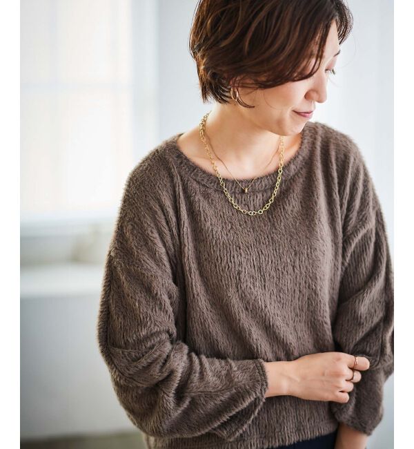 le.coeur blanc「《手洗い可能》シャギードルマンプルオーバー」|プルオーバー|