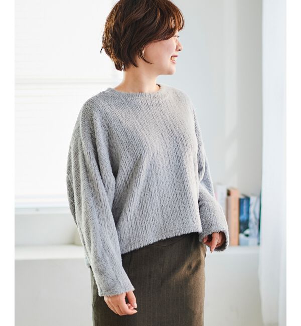 le.coeur blanc「《手洗い可能》シャギードルマンプルオーバー」|プルオーバー|