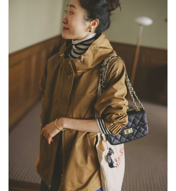 le.coeur blanc「ツイルストレッチフードブルゾン」|ブルゾン・スタジャン|