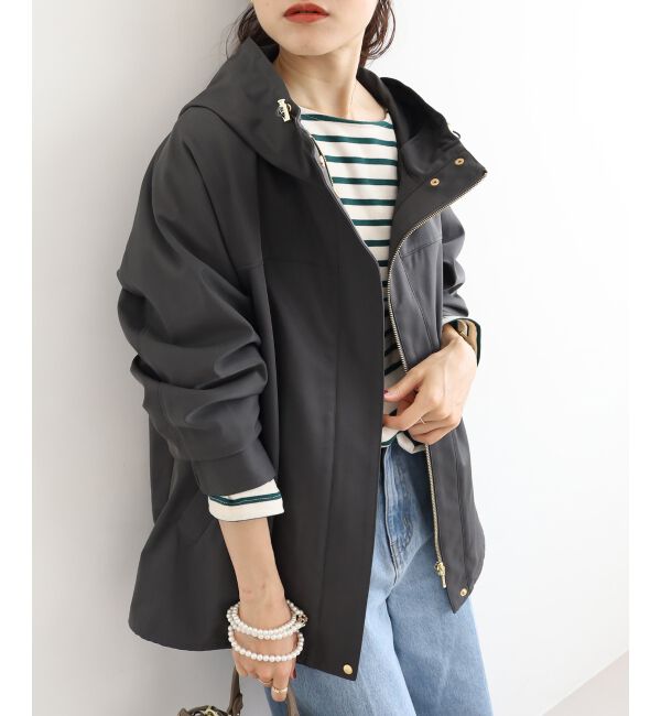 le.coeur blanc「ツイルストレッチフードブルゾン」|ブルゾン・スタジャン|