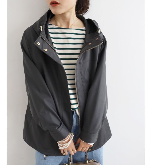 le.coeur blanc「ツイルストレッチフードブルゾン」|ブルゾン・スタジャン|