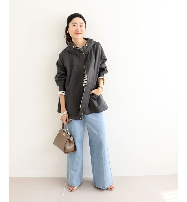 le.coeur blanc「ツイルストレッチフードブルゾン」|ブルゾン・スタジャン|