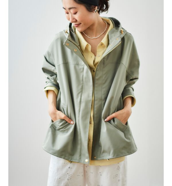 le.coeur blanc「ツイルストレッチフードブルゾン」|ブルゾン・スタジャン|