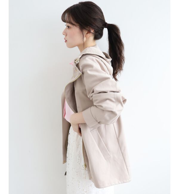 le.coeur blanc「ツイルストレッチフードブルゾン」|ブルゾン・スタジャン|