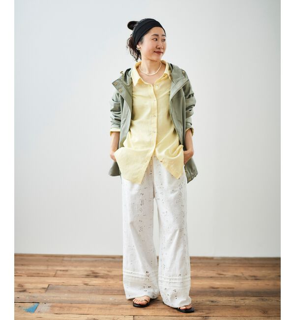 le.coeur blanc「ツイルストレッチフードブルゾン」|ブルゾン・スタジャン|