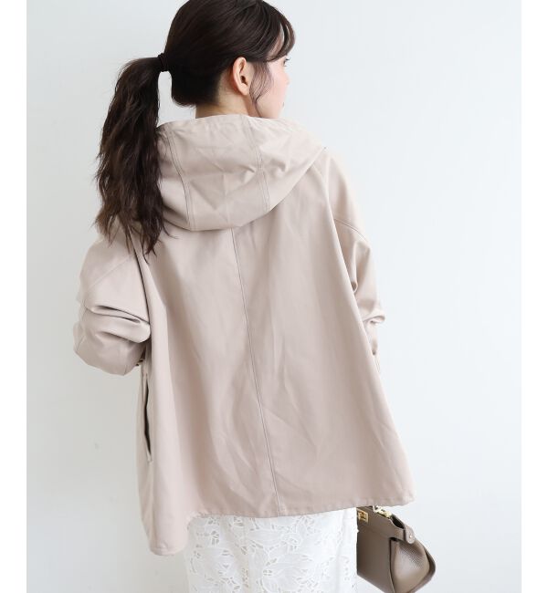 le.coeur blanc「ツイルストレッチフードブルゾン」|ブルゾン・スタジャン|