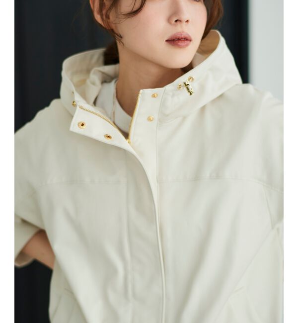 le.coeur blanc「ツイルストレッチフードブルゾン」|ブルゾン・スタジャン|