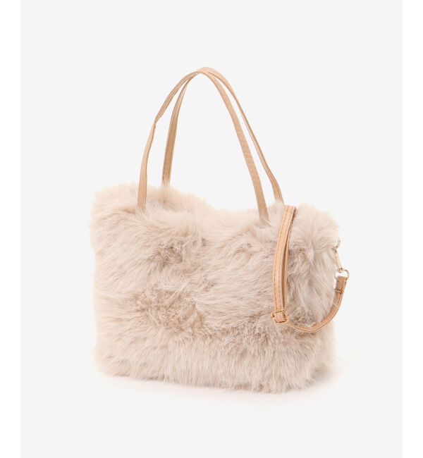  「《ランキング1位》フェイクファー2WAYバッグ」|ハンドバッグ|