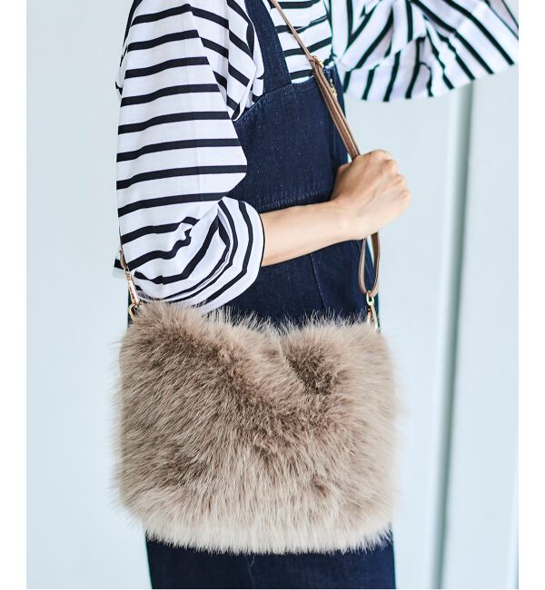  「《ランキング1位》フェイクファー2WAYバッグ」|ハンドバッグ|