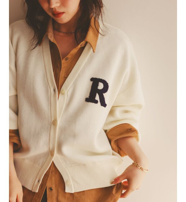  「★再入荷《手洗い可能》サガラ刺繍Vカーディガン」|カーディガン|