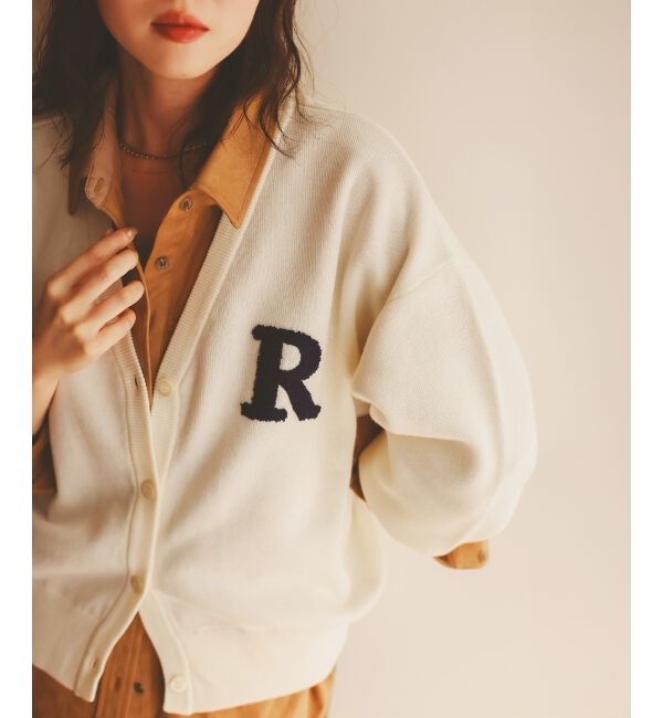  「★再入荷《手洗い可能》サガラ刺繍Vカーディガン」|カーディガン|