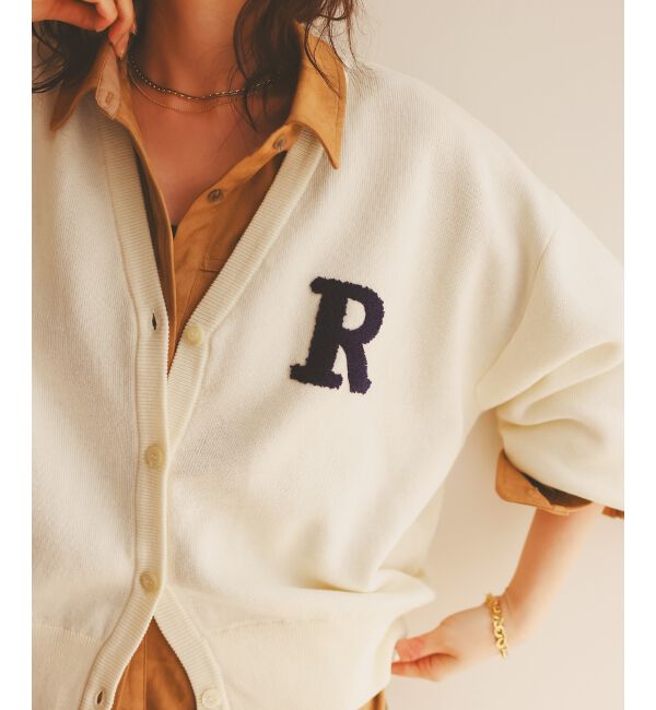  「★再入荷《手洗い可能》サガラ刺繍Vカーディガン」|カーディガン|