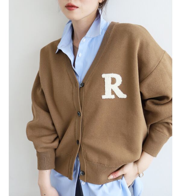  「★再入荷《手洗い可能》サガラ刺繍Vカーディガン」|カーディガン|