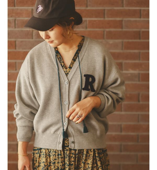  「★再入荷《手洗い可能》サガラ刺繍Vカーディガン」|カーディガン|