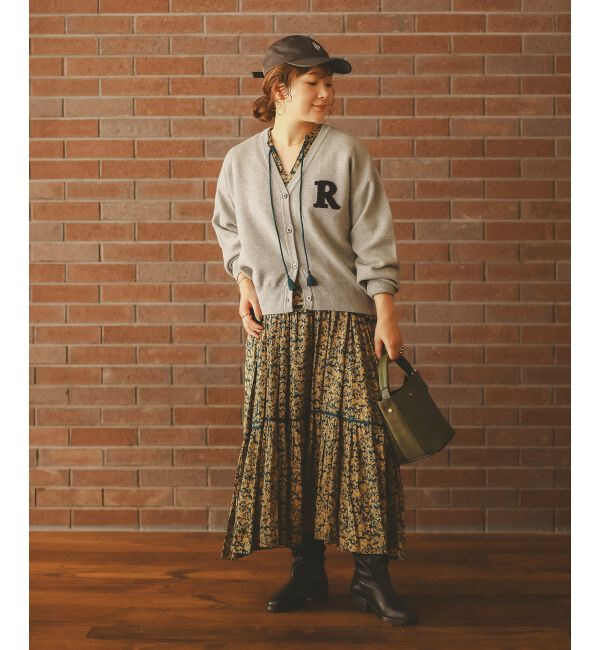  「★再入荷《手洗い可能》サガラ刺繍Vカーディガン」|カーディガン|