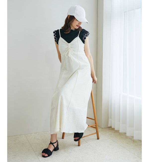 MAJESTICLEGON「ドロストカットキャミワンピ」|その他|アイボリー