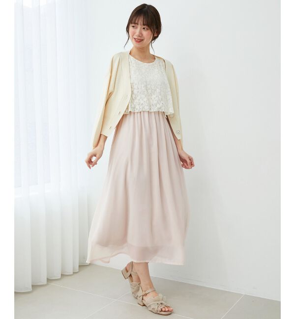 MAJESTICLEGON「レースノースリドッキングワンピ」|ワンピース|