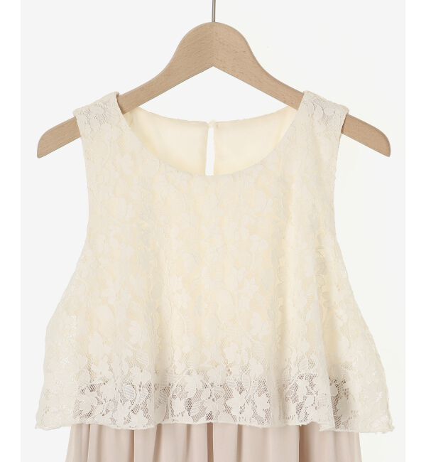 MAJESTICLEGON「レースノースリドッキングワンピ」|ワンピース|