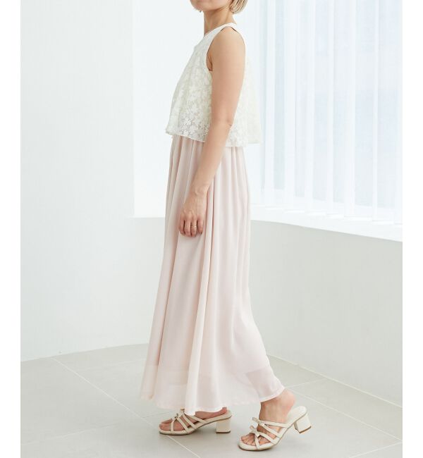 MAJESTICLEGON「レースノースリドッキングワンピ」|ワンピース|