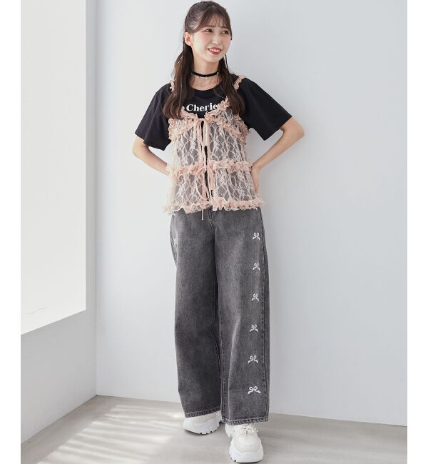 MAJESTICLEGON「フリルレースシアービスチェ」|キャミソール|