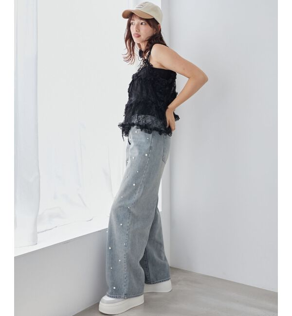 MAJESTICLEGON「フリルレースシアービスチェ」|キャミソール|