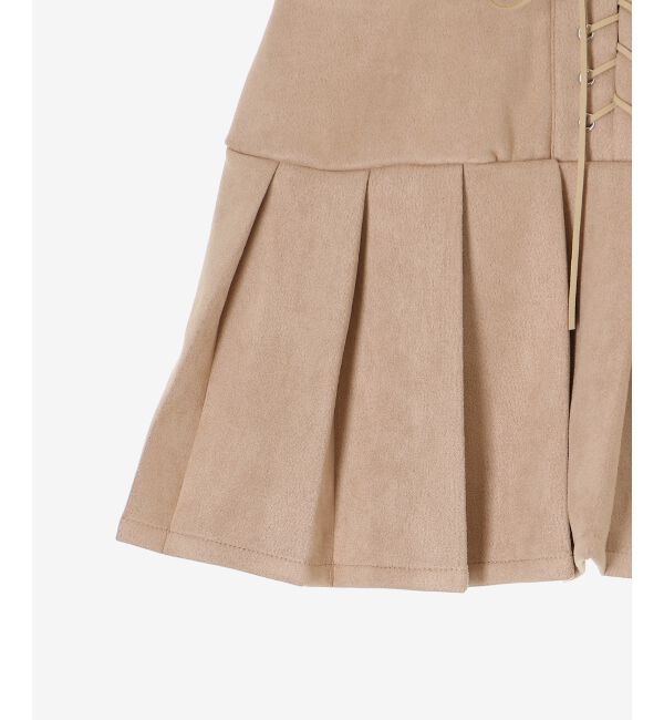 MAJESTICLEGON「フロントレースアッププリーツスカパン」|スカート|