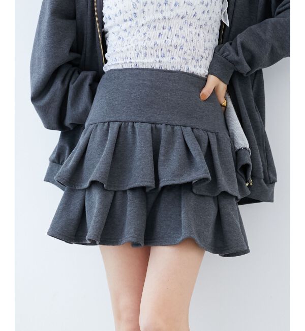 MAJESTICLEGON「ティアードフリルミニスカパン」|スカート|