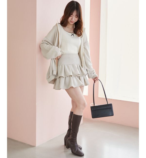 MAJESTICLEGON「ティアードフリルミニスカパン」|スカート|