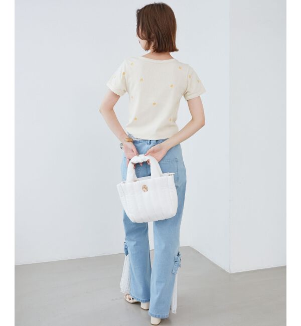  「ガーリーモチーフエンブロイダリーT」|Tシャツ・カットソー|