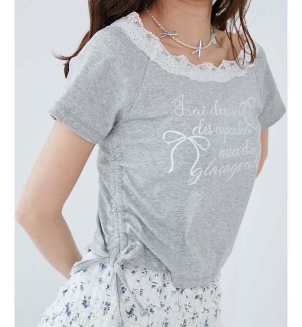  「サイドドロストロゴTシャツ」|Tシャツ・カットソー|