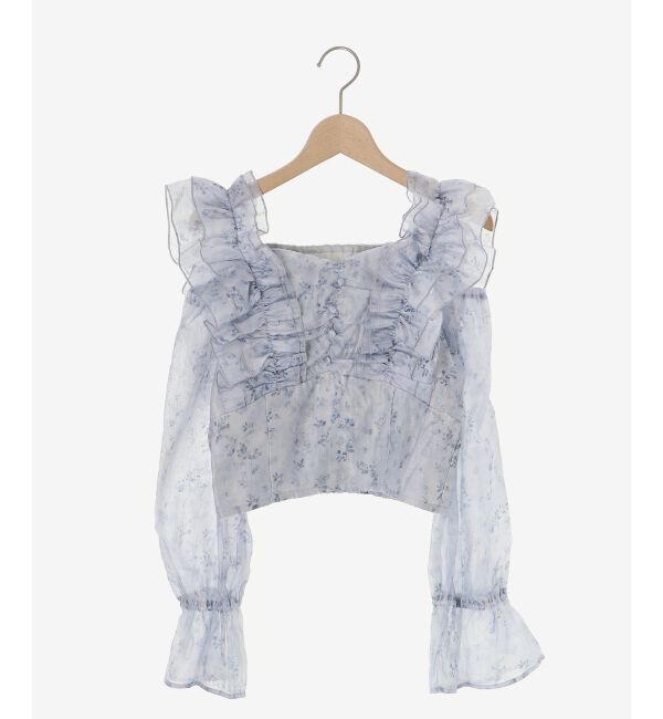  「オープンショルダーフリルブラウス」|シャツ・ブラウス|