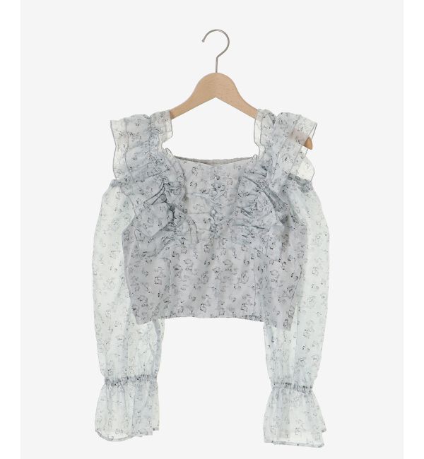  「オープンショルダーフリルブラウス」|シャツ・ブラウス|