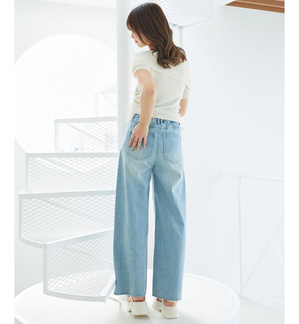  「レースアップオフショルニット」|ニット・セーター|