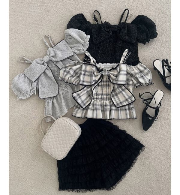  「チェーン付きビッグリボンブラウス」|シャツ・ブラウス|