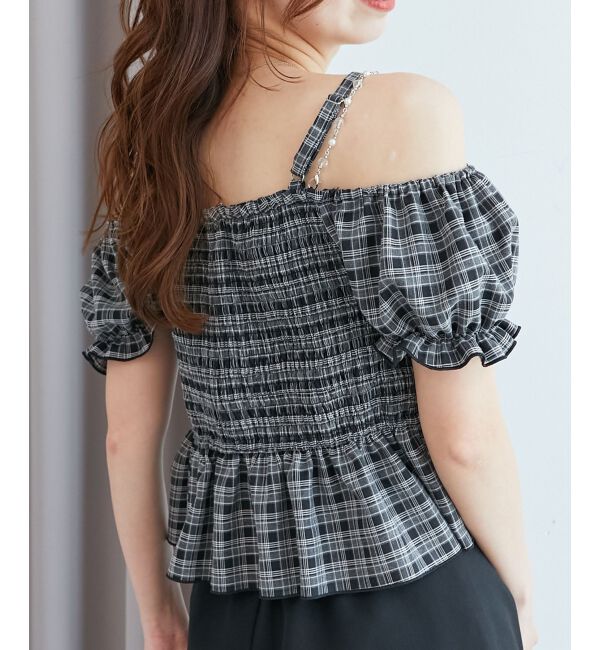  「チェーン付きビッグリボンブラウス」|シャツ・ブラウス|