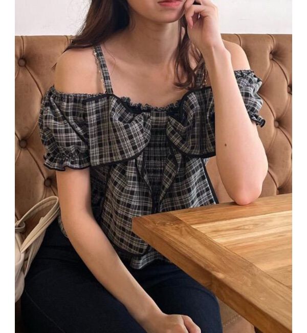  「チェーン付きビッグリボンブラウス」|シャツ・ブラウス|