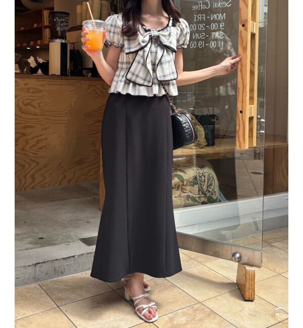  「チェーン付きビッグリボンブラウス」|シャツ・ブラウス|