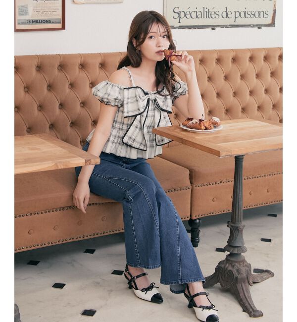  「チェーン付きビッグリボンブラウス」|シャツ・ブラウス|