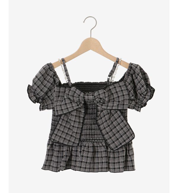  「チェーン付きビッグリボンブラウス」|シャツ・ブラウス|