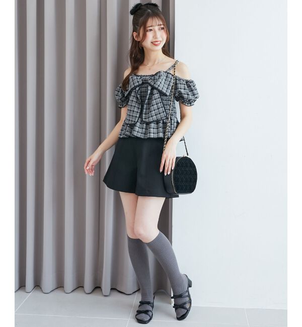  「チェーン付きビッグリボンブラウス」|シャツ・ブラウス|