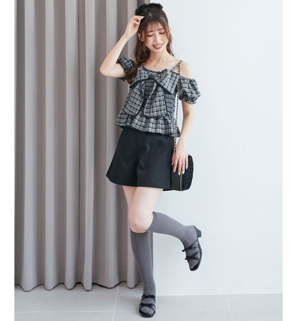  「チェーン付きビッグリボンブラウス」|シャツ・ブラウス|