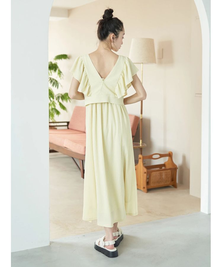 earth music&ecology「SET2点　フリルショルダーツーピースワンピース」|ワンピース|