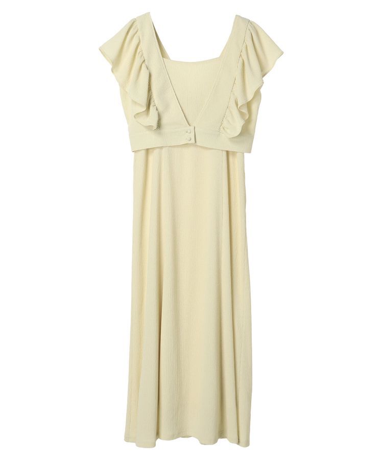 earth music&ecology「SET2点　フリルショルダーツーピースワンピース」|ワンピース|