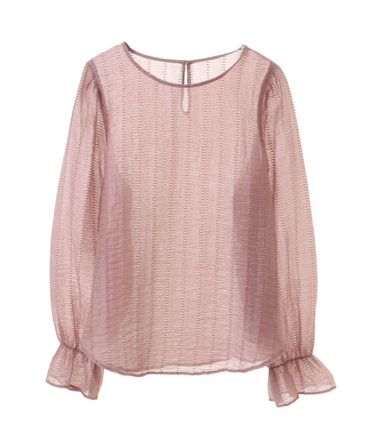 earth music&ecology「キャンディースリーブシアーブラウス」|シャツ・ブラウス|Dark pink