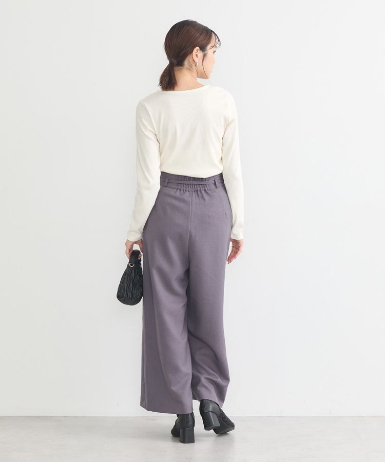 earth music&ecology「ベルト付きワイドパンツ」|その他|