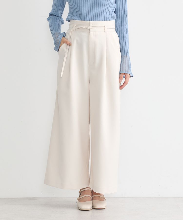 earth music&ecology「ベルト付きワイドパンツ」|その他|