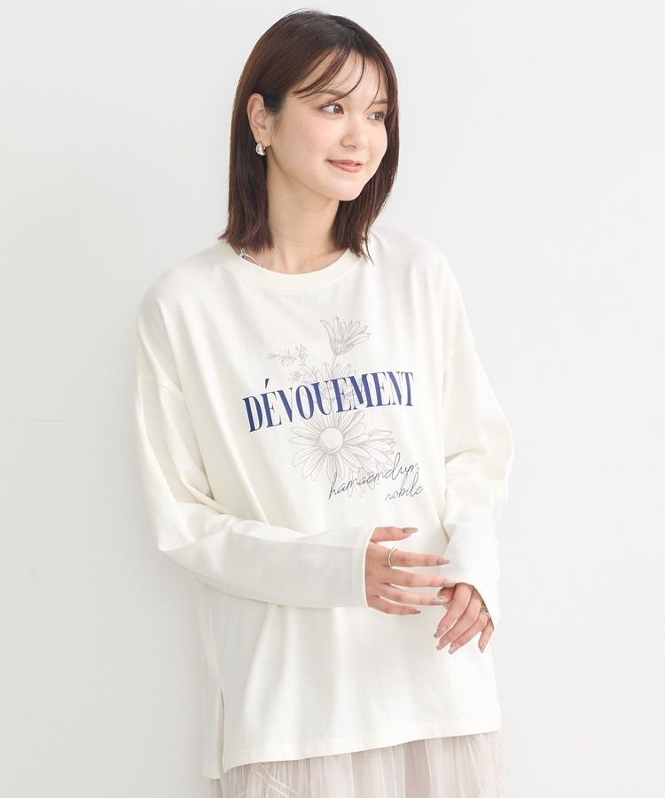 earth music&ecology「グラフィックロンT」|Tシャツ・カットソー|Ivory