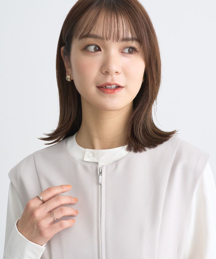 earth music&ecology「ペプラムジップジレ」|ベスト・ジレ|