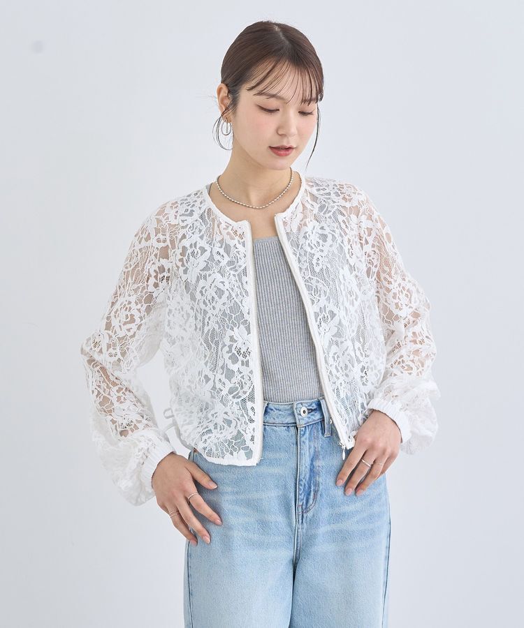 earth music&ecology「レースZIPシャツ」|シャツ・ブラウス|