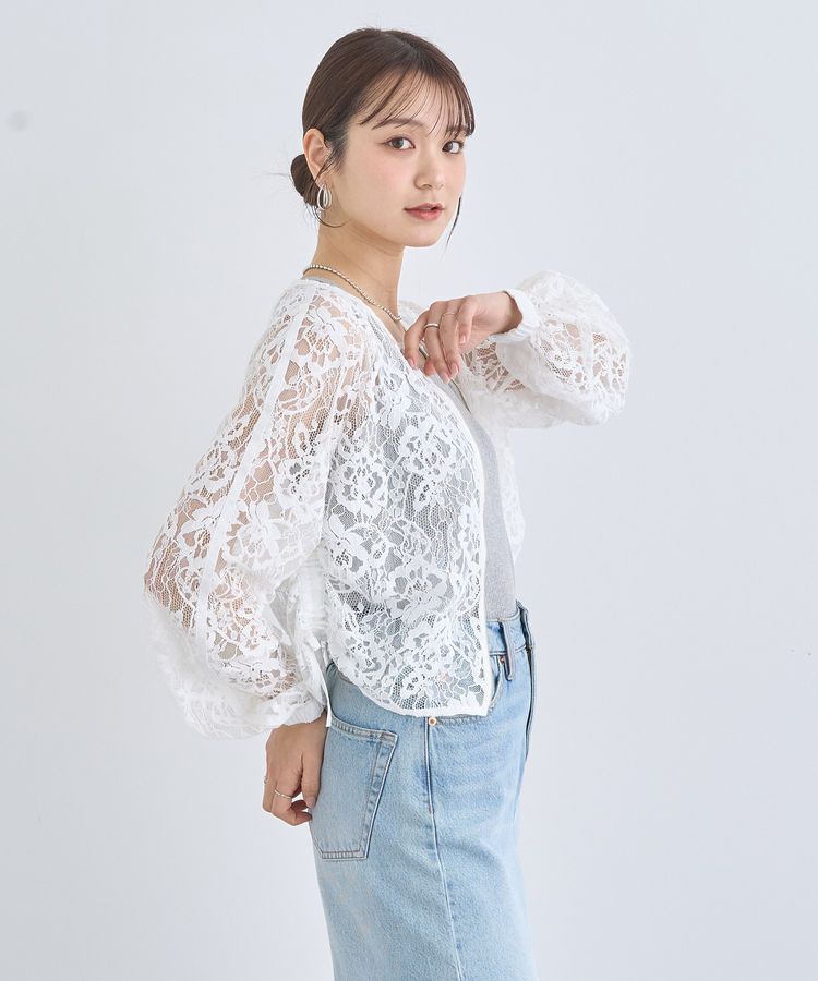 earth music&ecology「レースZIPシャツ」|シャツ・ブラウス|